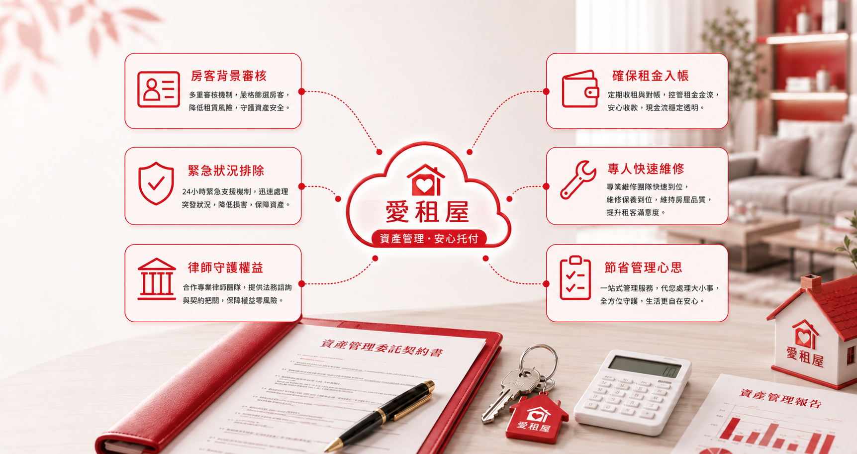 愛租屋資產管理 核心服務架構